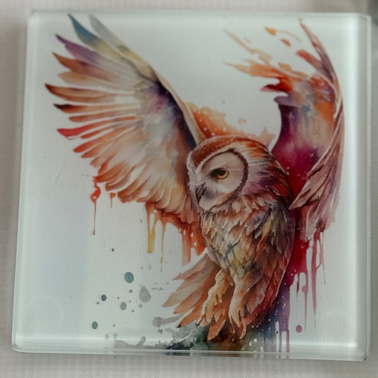 Owl Glass Coaster