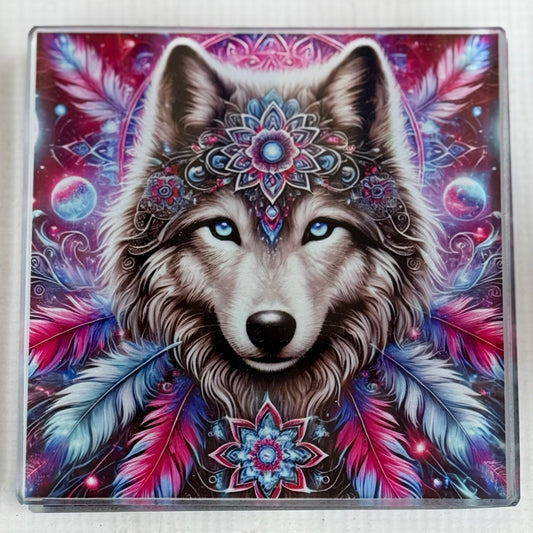 Wolf Glass Coaster