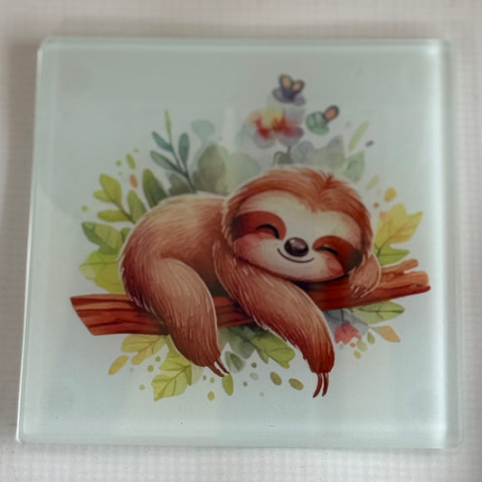 Sloth Glass Coaster